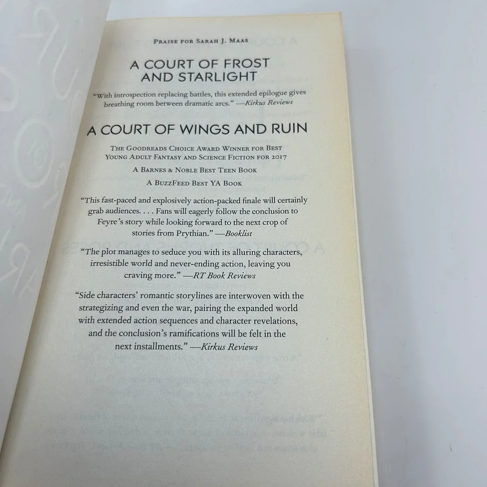 A Court of Frost and Starlight 1st Print Paperback by Sarah J. Maas ACOTAR